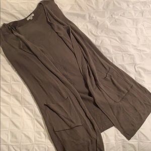 Long Open Cardigan Vest